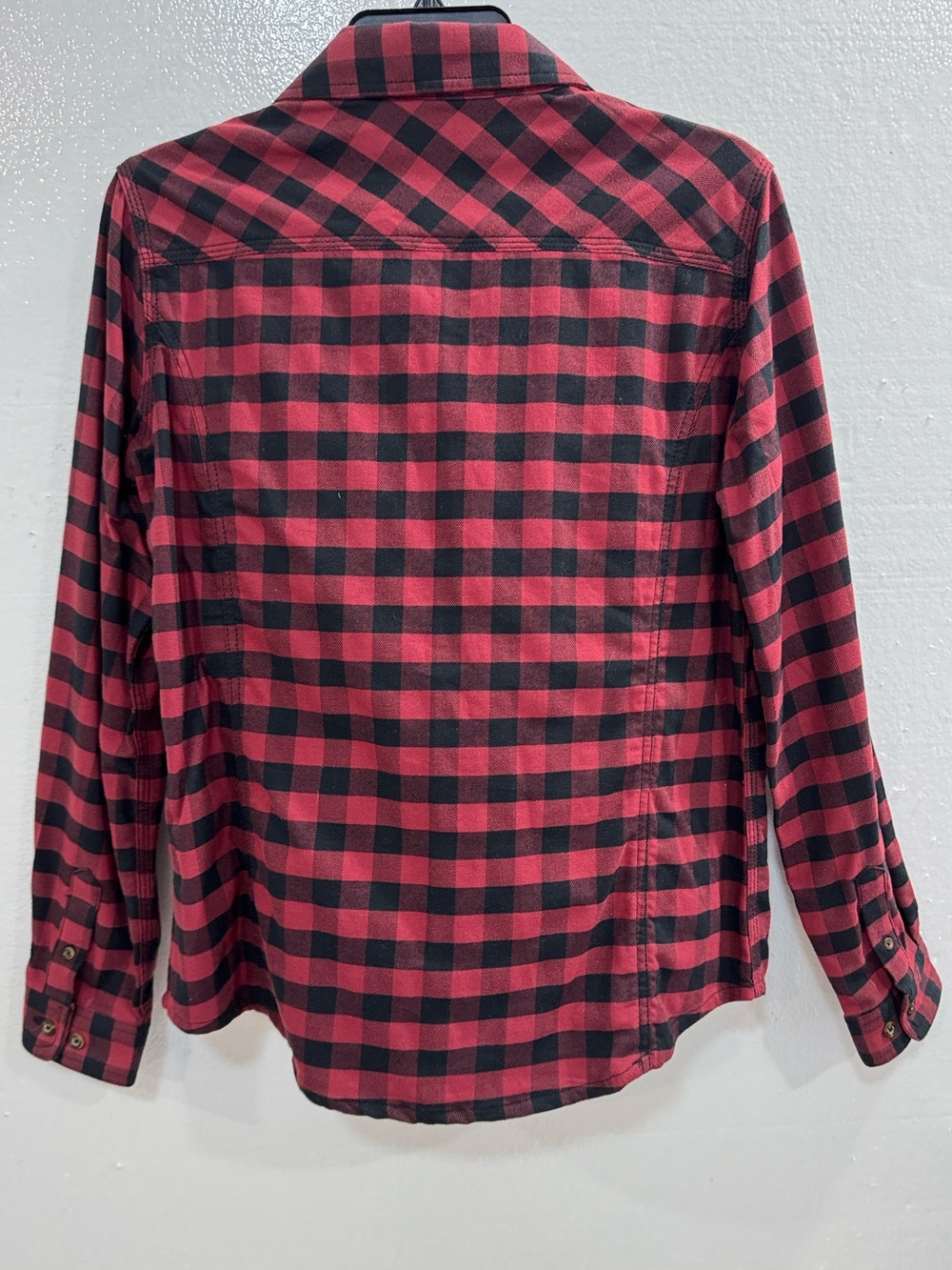 Carhartt Women’s Red Black Buffalo Plaid Flannel Button Front Shirt Size Small - Picture 3 of 11